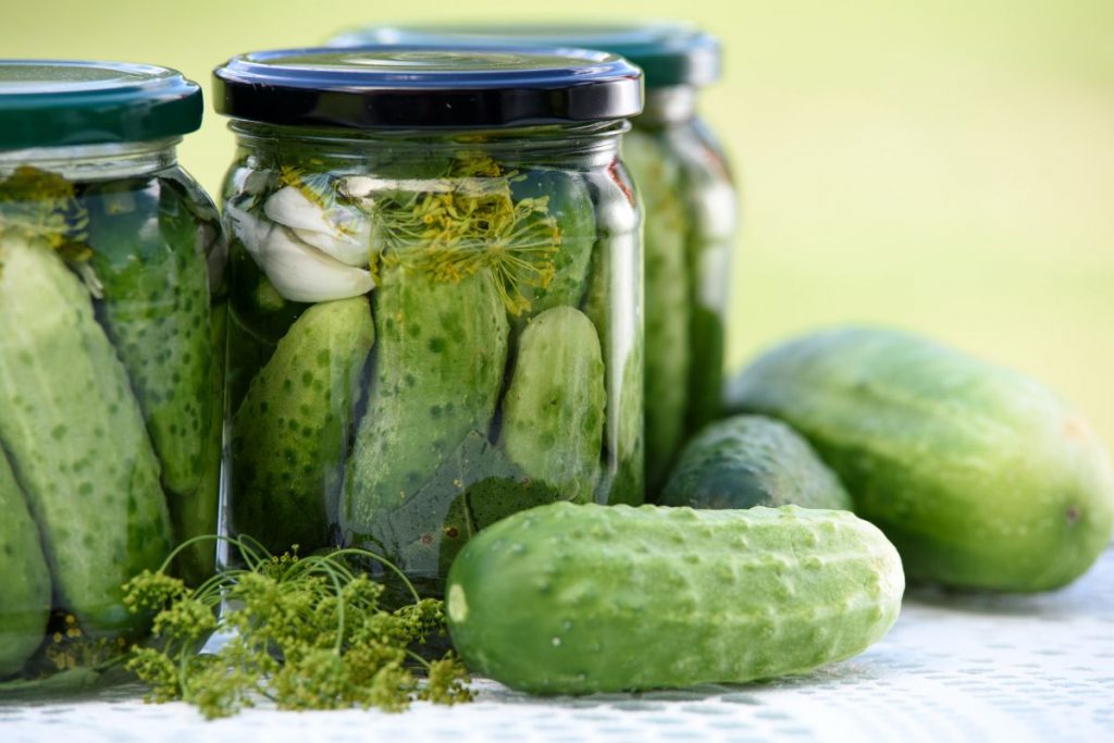 tasty green cucumbers